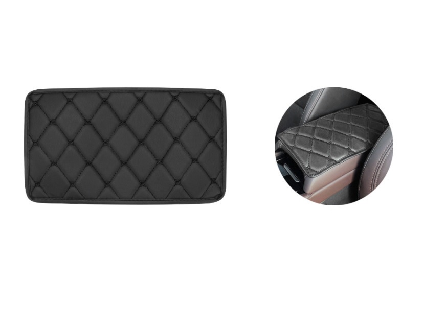 Универсален кожен калъф подложка за подлакътник на автомобил 29 cm x 17 cm черно