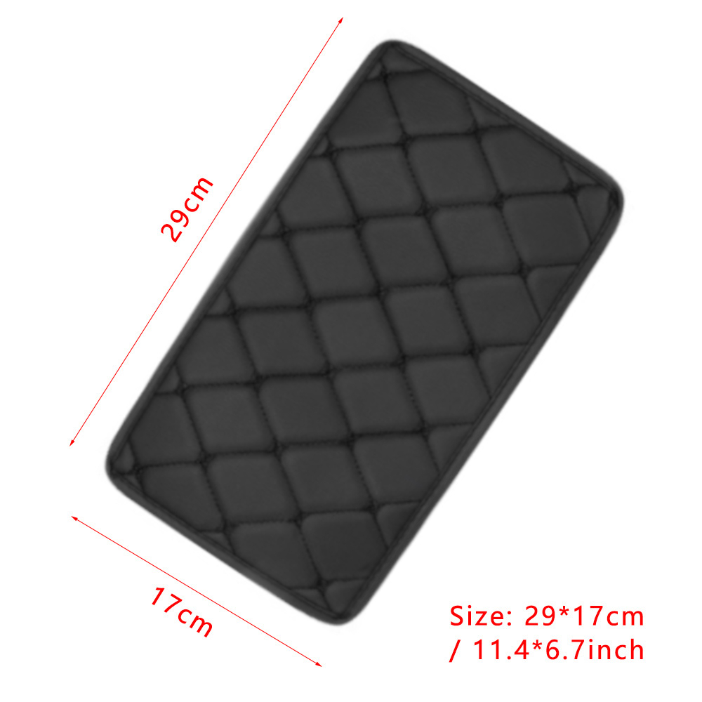 Универсален кожен калъф подложка за подлакътник на автомобил 29 cm x 17 cm черно