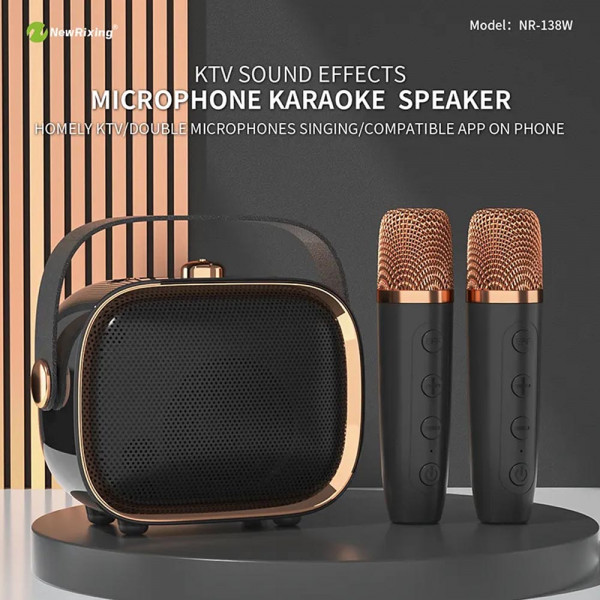 Портативна Bluetooth мощна тонколона NR-138w с 2 микрофона