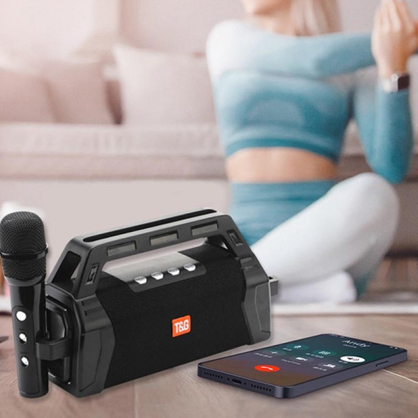 Безжична bluetooth тонколона TG538 black с микрофон