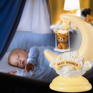 Вълшебна LED детска лампа MOON LAMP - BEST WISHES GL1818, настолна, Детенце учи,...
