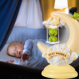 Вълшебна LED детска лампа FROG MOON LAMP - BEST WISHES GL1803, настолна,...