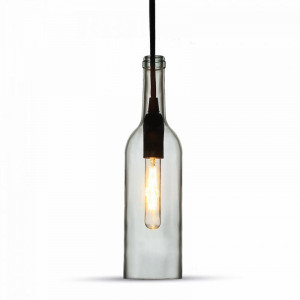Дизайнерски пендел във формата на бутилка от прозрачно стъкло...