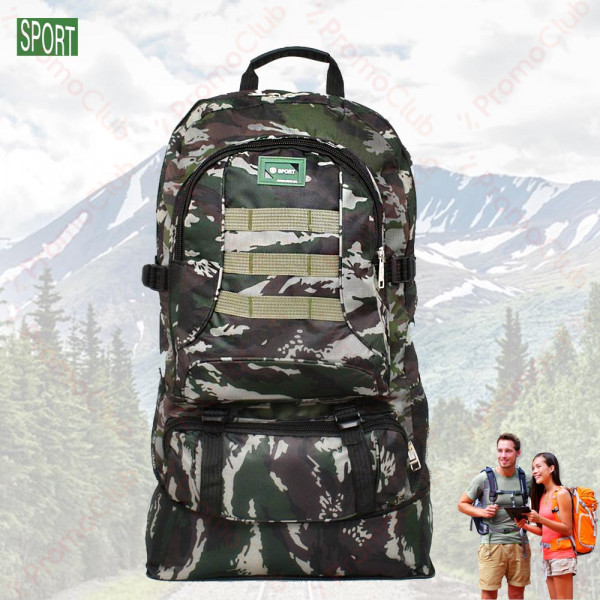 Голяма туристическа раница 80L SPORT DARK CAMOUFLAGE 3541