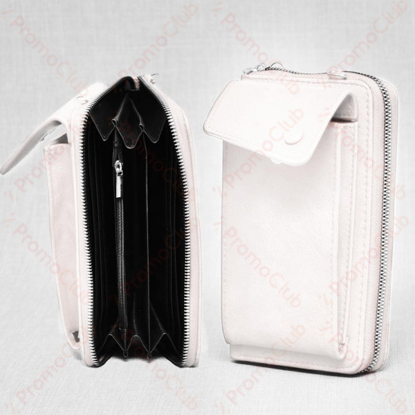 Практично и елегантно дамско портмоне от еко кожа - чантичка WHITE В3062