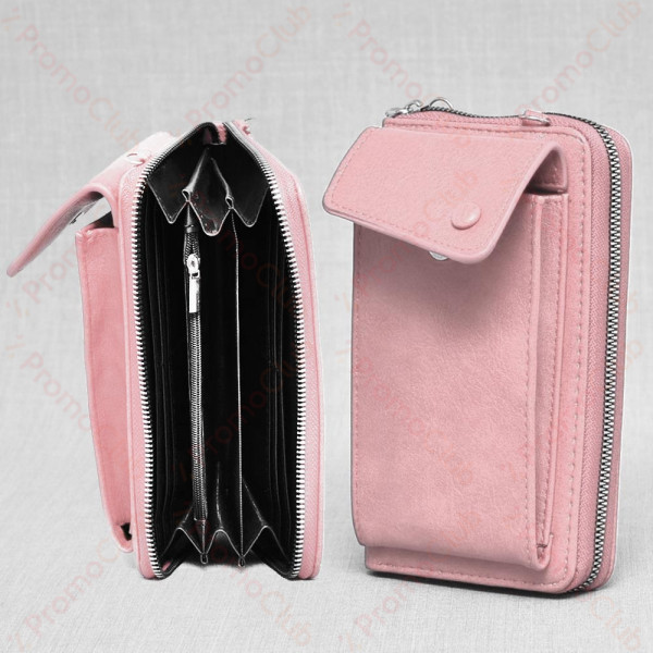 Практично и елегантно дамско портмоне от еко кожа - чантичка PINK В3062