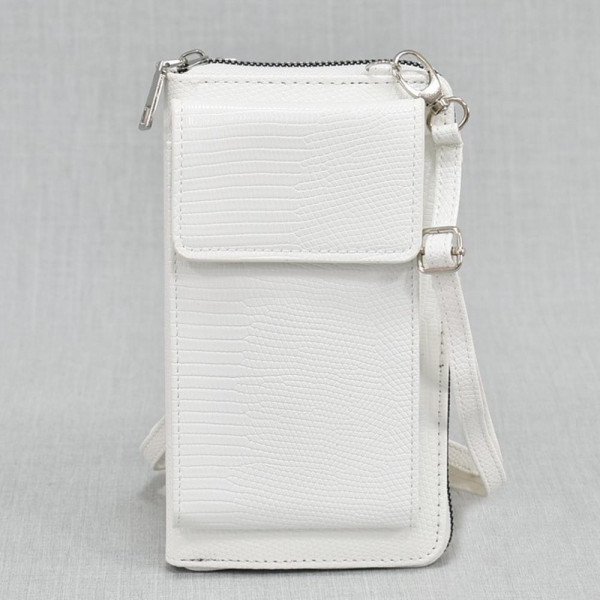 Практично и елегантно дамско портмоне от еко кожа - чантичка WHITE В3024