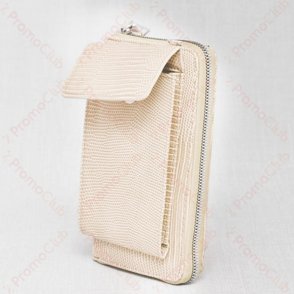 Практично и елегантно дамско портмоне от еко кожа - чантичка BEIGE В3024