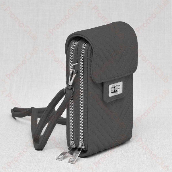 Луксозно практично и елегантно дамско портмоне от еко кожа - чантичка SILVER В412