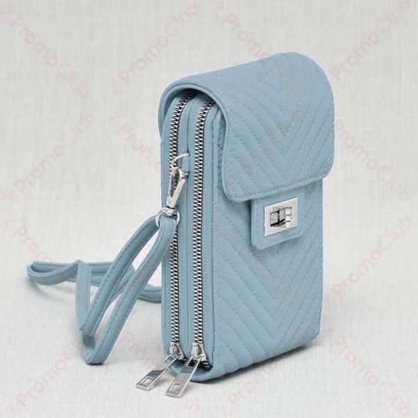 Луксозно практично и елегантно дамско портмоне от еко кожа - чантичка BLUE В412