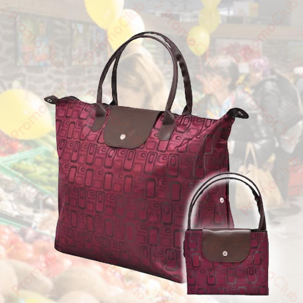 Дамска пазарска сгъваема чанта 11-97 BORDO