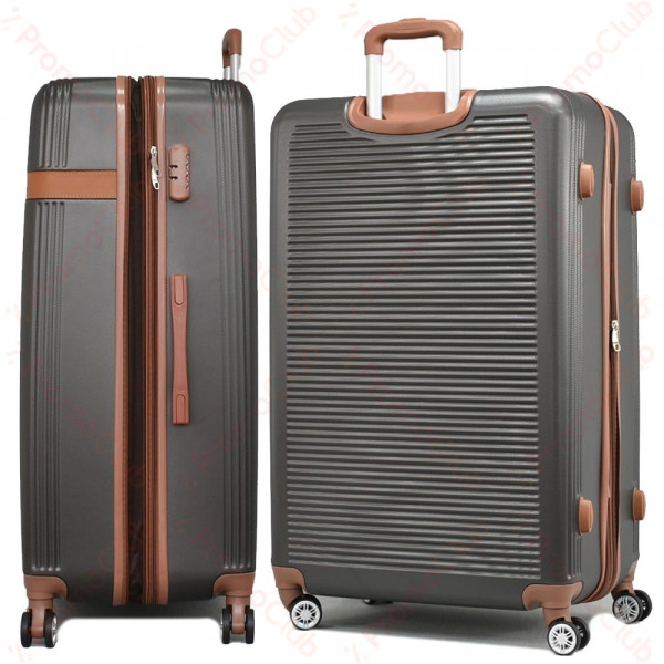 Луксозен PVC авио спинър - куфар 6102 DARK GREY DE LUX 6102 32"