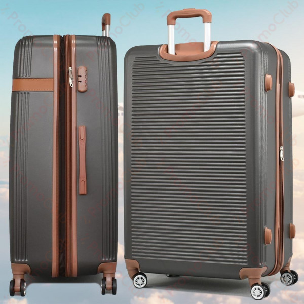 Луксозен PVC авио спинър - куфар 6102 DARK GREY DE LUX 6102 32"