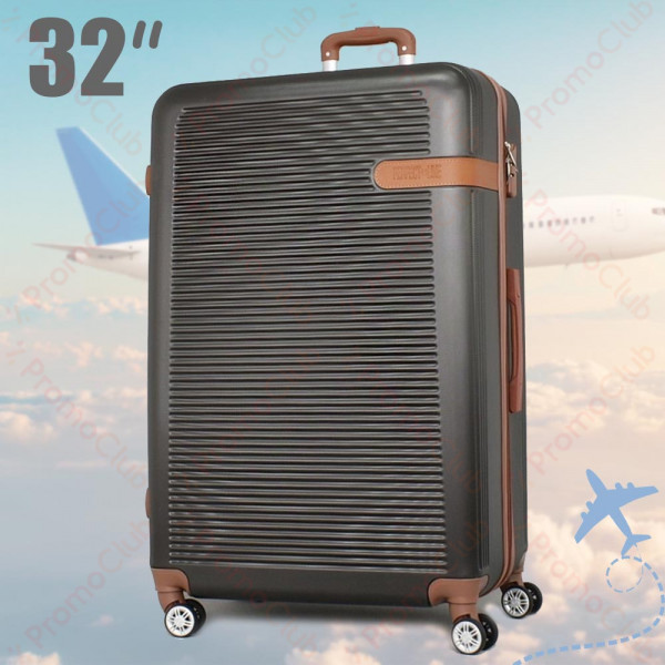 Луксозен PVC авио спинър - куфар 6102 DARK GREY DE LUX 6102 32"