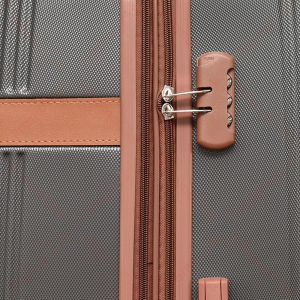 Луксозен PVC авио спинър - куфар 6102 DARK GREY DE LUX 6102 32"