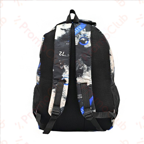 Голяма удобна ученическа раница SPORT - BLACK-BLUE 26001
