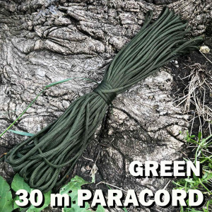 Здраво въже - PARACORD 550, 30 метра, зелен цвят