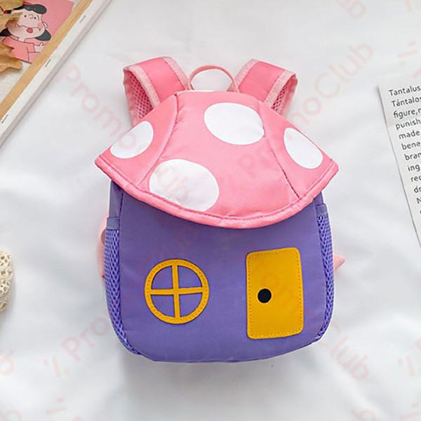 Интересна и удобна детска раница MUSHROOM HOUSE - PURPLE 2345