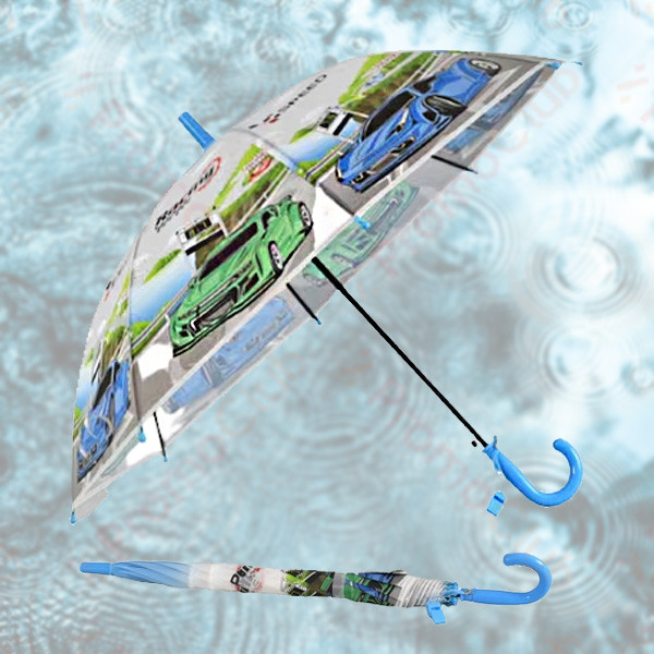 Забавен и здрав детски чадър със свирка RACER - LIGHT BLUE 12624