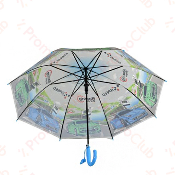 Забавен и здрав детски чадър със свирка RACER - LIGHT BLUE 12624