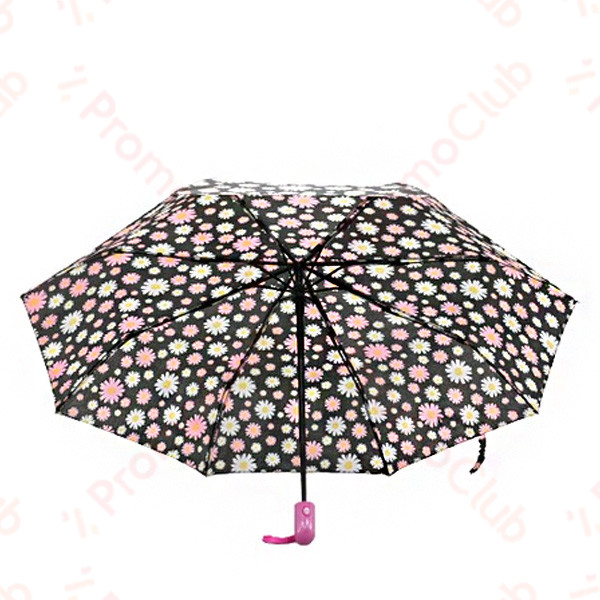 Дамски ветроустойчив чадър с автоматично отваряне LADY - PINK 12523