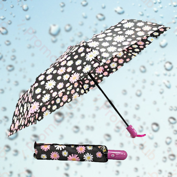 Дамски ветроустойчив чадър с автоматично отваряне LADY - PINK 12523