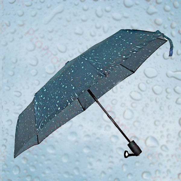 Ветроустойчив цветен дамски чадър с двупосочен автомат RAINDROP - GREEN 3907