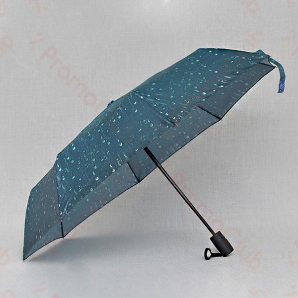 Ветроустойчив цветен дамски чадър с двупосочен автомат RAINDROP - GREEN 3907