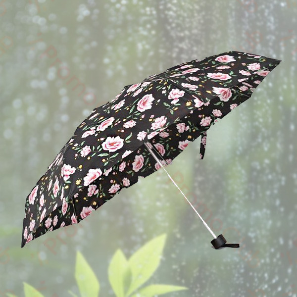 Красив и стилен ветероустойчив дамски чадър LADY - PINK ROSE