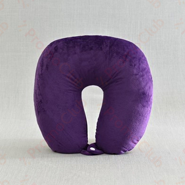 Мека и удобна възглавница за път с копче TRAVEL COMFORT - PURPLE 1592
