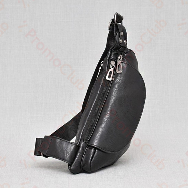 Стилна и практична мъжка чанта за през рамо от еко кожа MENSTYLE - BLACK 3701