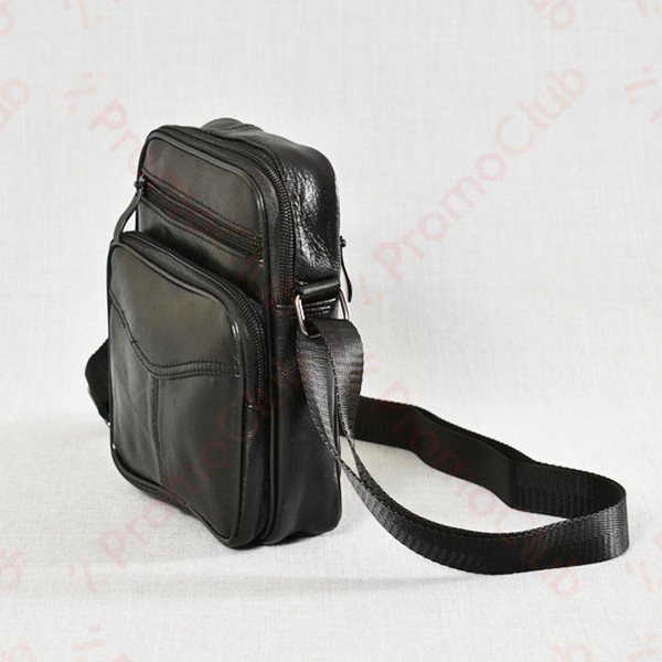 Практична и стилна мъжка чанта от естествена кожа MENSTYLE - BLACK 211