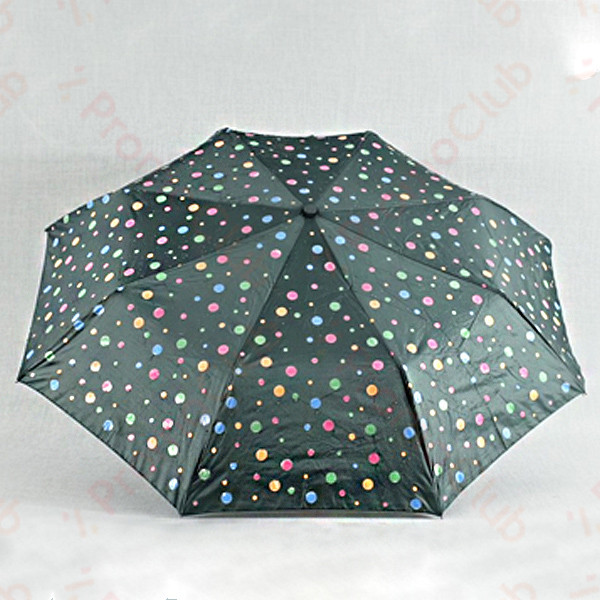 Дамски чадър, който си променя цветовете при намокряне RAINDROPS - GREEN 12621