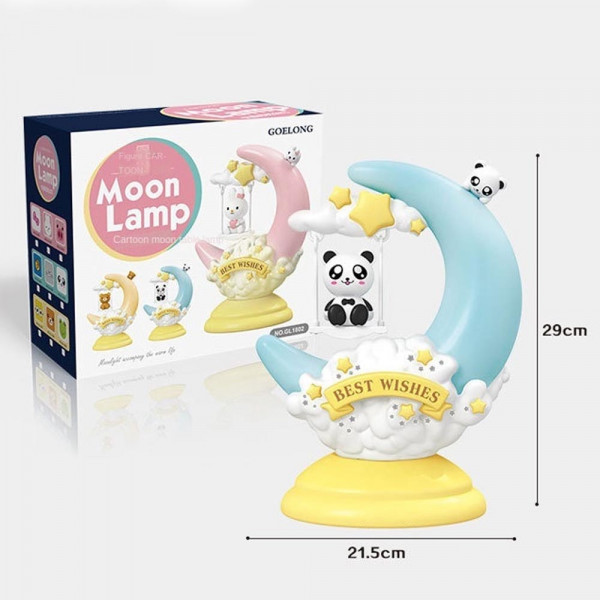 КЛУБНА ОФЕРТА: Вълшебна LED детска лампа PIG MOON LAMP - BEST WISHES GL1803, настолна