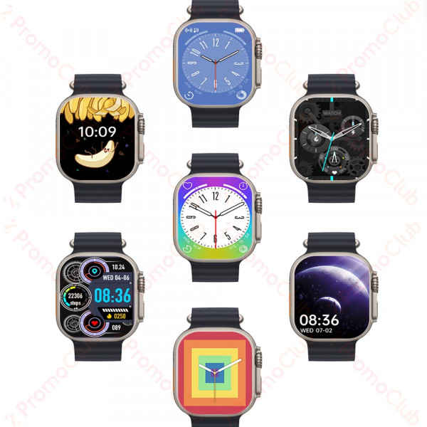 Невероятен СМАРТ комплект часовник и слушалки H98 ULTRA TWS, WHITE