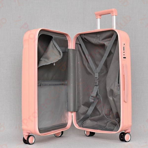 Надежден и практичен авио куфар със заключване с шифър 67см, PP - PINK  809-2