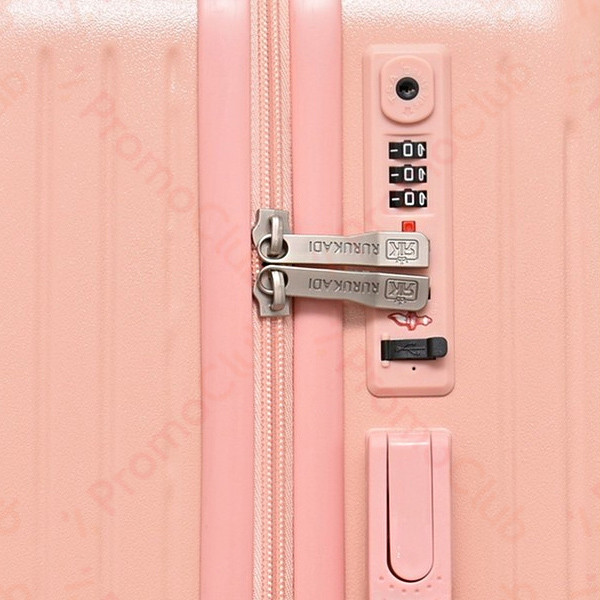 Луксозен и надежден авио куфар със заключване с шифър, 61cm  PP - PINK  821-1