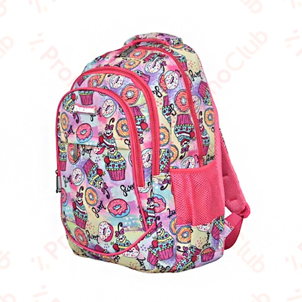 Ученическа голяма раница DURABLE, цветна и практична - DONUTS 1373