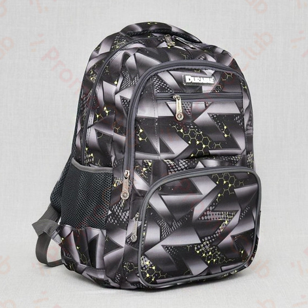 Ученическа голяма раница DURABLE, удобна и практична  - BLACK/GREY 1839