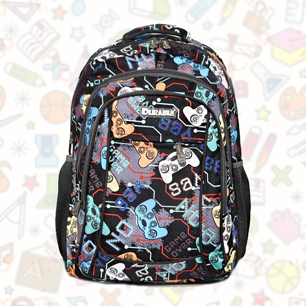 Голяма, здрава и удобна ученическа раница DURABLE - GAMING 1361