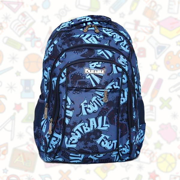 Голяма, здрава и удобна ученическа раница DURABLE - FOOTBALL 1361