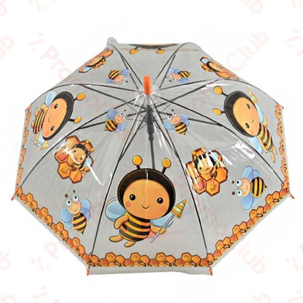 Забавен детски чадър с удобна дръжка и здрава рамка HAPPY BEES 22224