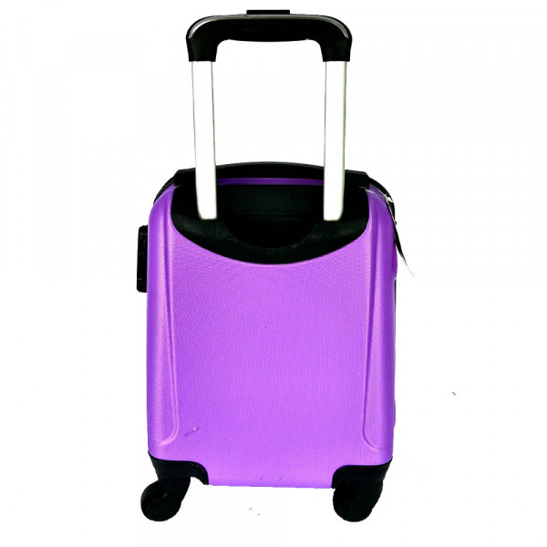 Твърд авио куфар - спинър ABS SMILE VIOLET, 4 колела, заключване с шифър, 44 x 30 x 20 см