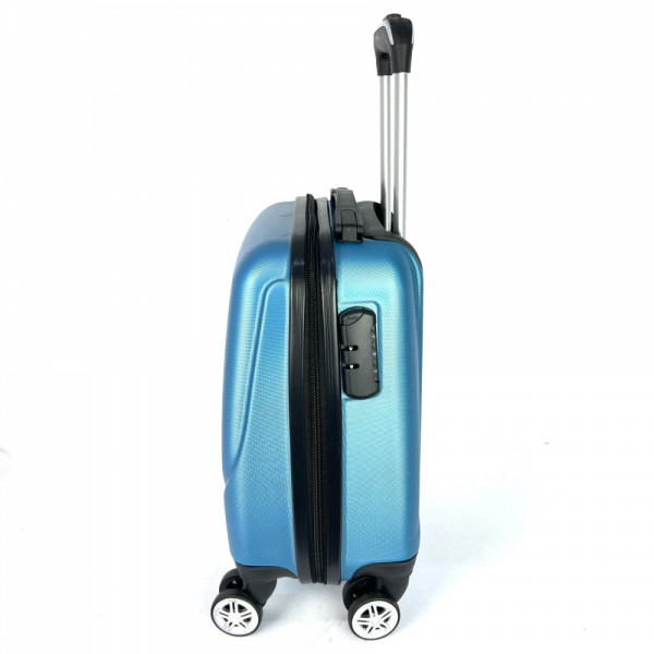 Твърд авио куфар - спинър ABS SMILE ELECTRIC BLUE, 4 колела, заключване с шифър, 44 x 30 x 20 см