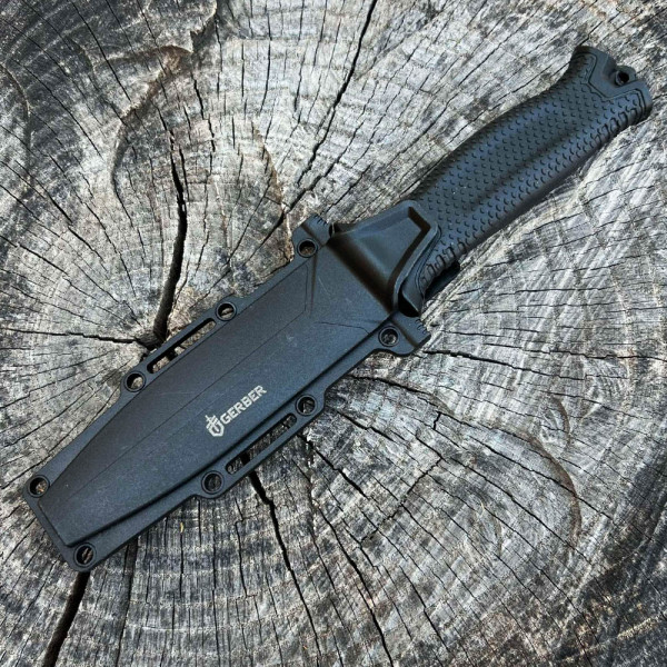 Тактически нож за оцеляване GERBER TACTICAL Black, стомана 420, вулканизирана дръжка, тактическа кания
