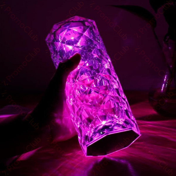 Кристална LED настолна лампа DIAMOND TABLE LAMP 1702 с дистанционно управление и включване с докосване, RGB