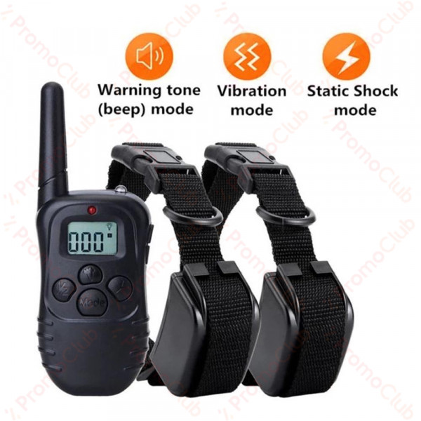 Електрически нашийник за обучение на кучета с обхват 300м, регулируем, за 2 кучета