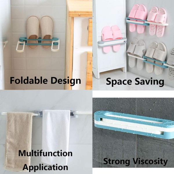 КЛУБНА ОФЕРТА: Стенен органайзер за обувки, 3в1 - Bathroom Slippers Rack