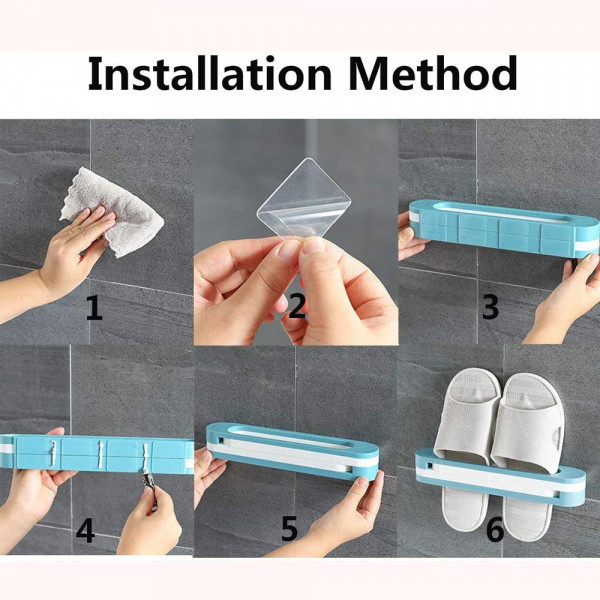 КЛУБНА ОФЕРТА: Стенен органайзер за обувки, 3в1 - Bathroom Slippers Rack