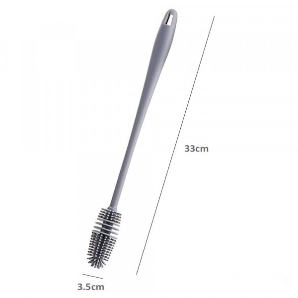 КЛУБНА ОФЕРТА: Силиконова мулти четка за лесно миене на чаши, буркани, шишета и др., с дръжка